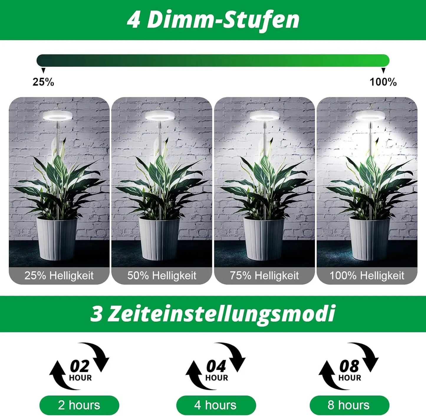 Full Spectrum Indoor Solar LED Growth Light, Four Gear Dimming, Fleshy Viridiplantae, Flower Floor Telescopic Fill Light